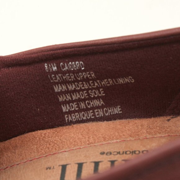 Cobb Hill by New Balance Shoes Size 8.5 W Burgundy Ruched Leather Button Shootie - Picture 6 of 10